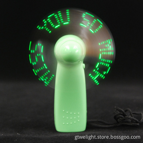 LED Flashing Message Mini Fan